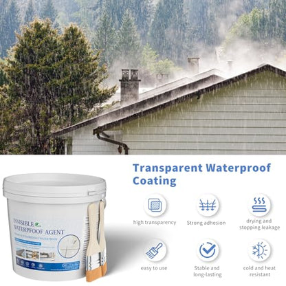 Liquid Waterproof Sealant, 70 Oz Invisible Waterproof Agent, Transparent Repairing Leak Adhesive Used for Cracks and leaks, Indoor & Outdoor Water Coating - style: 70 OZ