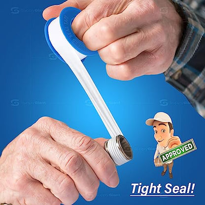 Supply Giant I33 PTFE Thread Seal Tape for Plumbers, White 1/2 Inch x 520 Inch, Single (Pack of 4) - size: 520" (Pack of 4), style: Pack of 1
