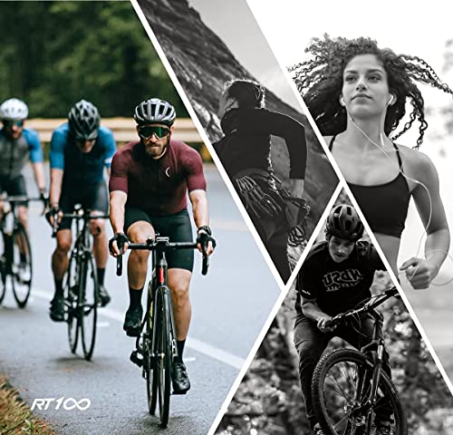 RIDE YOUR WAY Professional wrap around Frameless Cycling Sunglasses for Men and Women - color: Black Green-full Green Ml