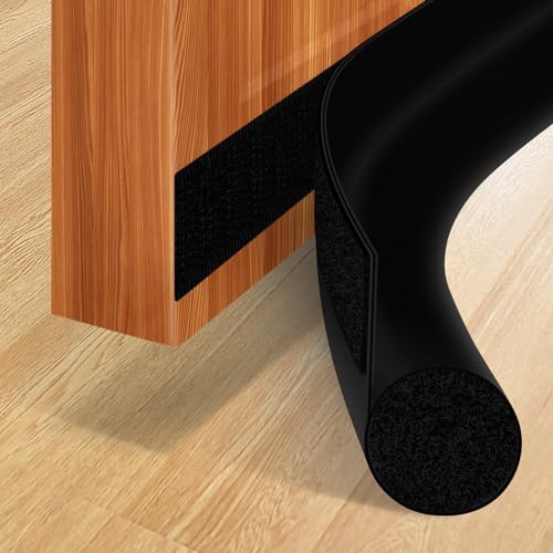 MAXTID Huge Door Draft Stoppers for Bottom of Door 36 Inch Under Door Gap Filler Bottom Door Seal Strip Black Door Sweeps Insulation for Exterior/Interior Doors Reduce Noise, Air, Smell Crack Blocker - color: Black