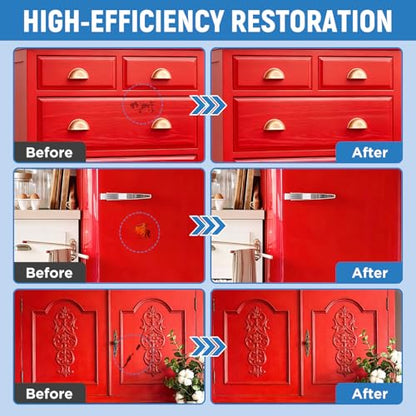 Red Touch Up Paint High-Gloss Apple Red Multi Surface Acrylic Touch Up Paint Pen Scratch Repair for Metal,Wall,Cabinets,Appliances,Wood,Door,Furniture,Enamel 1.5 Fl Oz - color: Red