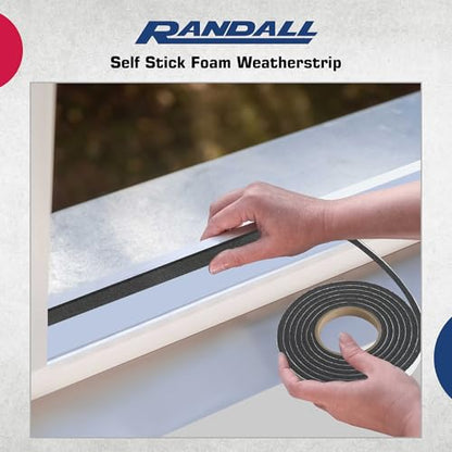 Grey Polyurethane Foam Tape Weatherstrip (1/4" Thick x 3/8" Wide x 17' L) - size: 1/4" Thick x 3/8" Wide x 17' L