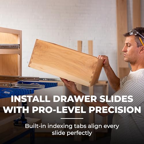 Kreg KHI-Slide Drawer Slide Jig - Drawer Slide Jig Kit - Drawer Slide Tool - for Cabinets, Drawers, Desks & More - Easily Install Drawer Slides - Set of 2