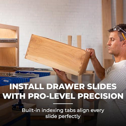 Kreg KHI-Slide Drawer Slide Jig - Drawer Slide Jig Kit - Drawer Slide Tool - for Cabinets, Drawers, Desks & More - Easily Install Drawer Slides - Set of 2