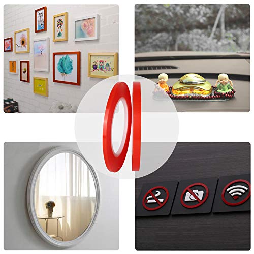 Kaisiking Double Sided Adhesive Tape 5mm / 10mm x 25M Heat Resistant High Adhesion Transparent Acrylic Tape, LCD Screen Repair Sticker for Cell Phone Touch Screen Repair - size: 2pcs (5mm+10mm)