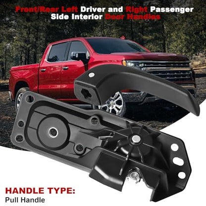 FAERSI 2pcs Interior Door Handle Kit,Compatible with 2007-2014 Chevy Avalanche Silverado Suburban Tahoe,GMC Sierra Yukon,Cadillac Escalade,Replaces OE# 20833602, 20833606 - color: Driver Side & Passenger Side