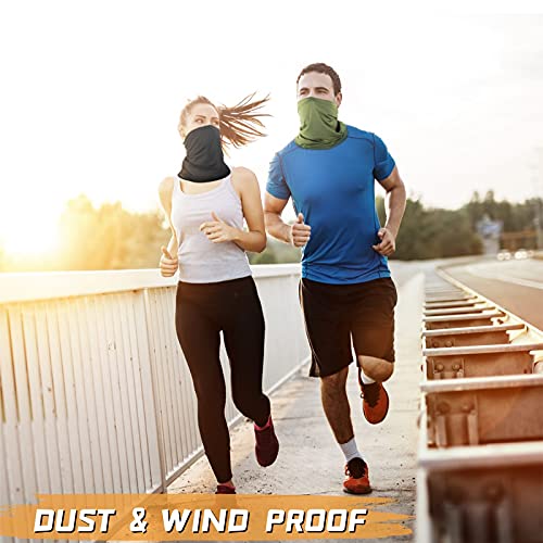 Neck Gaiter Bandana Face Mask: Sun Cooling Scarf Gator Cover Head for Men Women - color: 4 Black