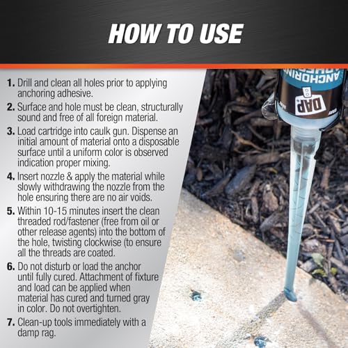DAP Anchoring Adhesive, Gray, 10.1 Oz (7079828100)