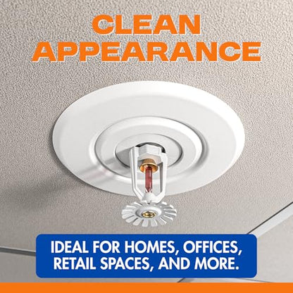 Extension Trim Ring for Recessed Fire Sprinkler Escutcheons - White Oops Ring Cover Holes Up to 5 Inches when Paired with Recessed Escutcheon - Covers Miscuts, Damaged Drywall Around Sprinkler Heads - color: White, size: 1 Pack
