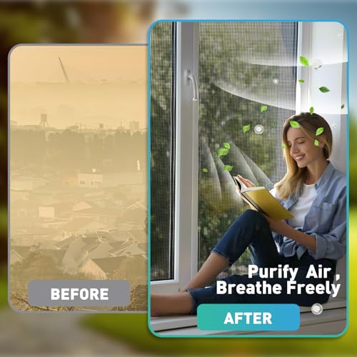 Window Screen,100Mesh High Density Dust and Pollen Filtration Anti-Allergy Window Screen Mesh,37.4IN x 16.4FT Polyester Screen Replacement Repair Kit for Window, Door,Patio,Porch - size: 100mesh