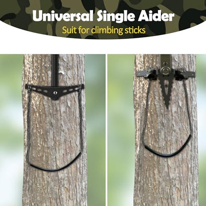 ROLLINJ 1 Step Climbing Aid Strap, Aiders for Climbing Sticks Hunting Ladder Rope – Heavy-Duty Tree Stand Safety Support Rope with Anti-Slip Tube, Ladder Sticks & Tree Stand Setup