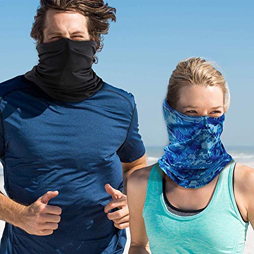 Geyoga Neck Gaiter Bandana Face Mask Summer UV Protection Cooling Breathable Face Mask Neck Scarf Balaclava for Men Women - color: Simple Colors