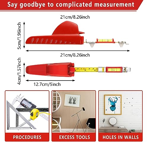 All in One Picture Hanging Tool Kit with Level, Portable Picture Leveling, Picture Hanging Level for Hang Pictures, Mirrors, TVs - style: 10MM