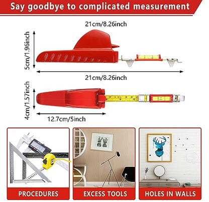 All in One Picture Hanging Tool Kit with Level, Portable Picture Leveling, Picture Hanging Level for Hang Pictures, Mirrors, TVs - style: 10MM
