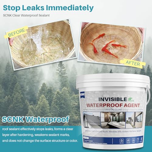 2000g Transparent Waterproof Coating Agent, Clear Waterproof Sealant Repair Leak for Roof, Bathroom, Indoor and Outdoor Water Proof Coating Sealant - size: 2000g