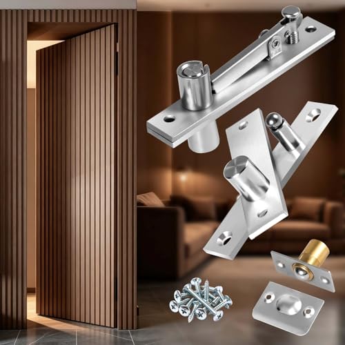 Hidden Door Pivot Hinge Heavy Duty 200 lb Capacity, Concealed Pivot System for Secret Bookcase Door, Murphy Door Hardware Kit (Side Mount, 1 Set) - color: Side Mount 220 lbs 1 set