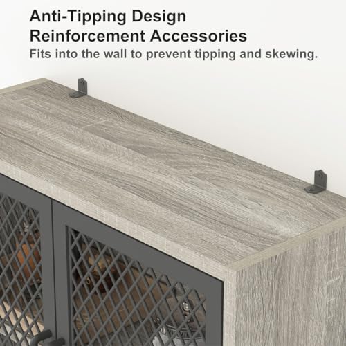 Launica Bathroom Space Saver, Over The Toilet Storage Cabinet, Metal and Wood Industrial Organizer Stand Above Toilet, Freestanding Rack Behind Toilet with Shelf, Light Grey Oak - color: Light Grey Oak