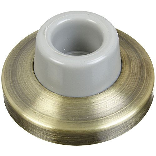 National Hardware N336-313 V1935 Wall Door Stop in Antique Brass - color: Antique Brass