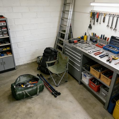 Heavy-Duty Canvas Tool Bag | Wide-Mouth Tote for Mechanics & Woodworkers | High Capacity Portable Storage for Wrenches, Screwdrivers, Pliers & More GREEN