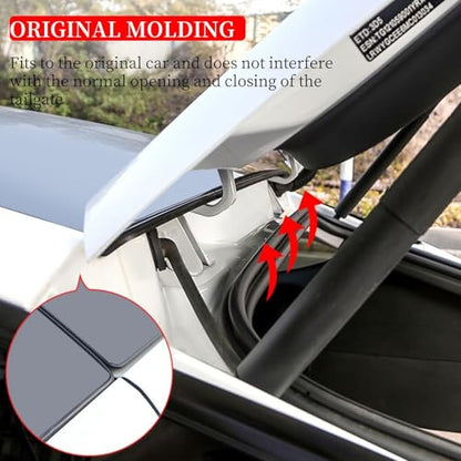 Car Sunroof Rubber Seal Strip Windshield Seal Strip Wind Noise Reduction Kit Anti-Dust Skylight Sealing Strip for Tesla Model Y with Installation Tool (for Model Y) - style: For Model Y