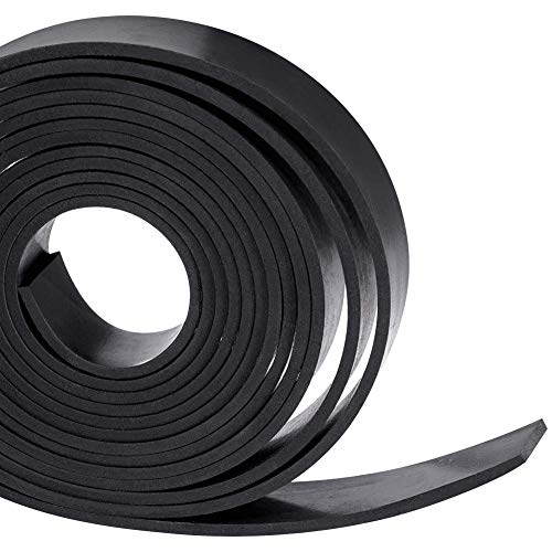 TORRAMI Solid Neoprene Rubber Strips Roll 3/16 (.187) inch Thick X 1 inch Wide X 10 Feet, for DIY Weather Stripping, Gasket, Seal - size: 1" Wide X 10' Long, style: 3/16 (.187)" Thick
