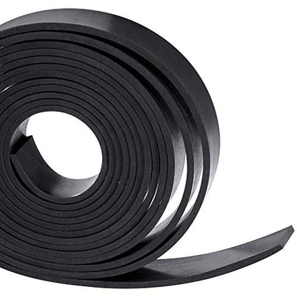 TORRAMI Solid Neoprene Rubber Strips Roll 3/16 (.187) inch Thick X 1 inch Wide X 10 Feet, for DIY Weather Stripping, Gasket, Seal - size: 1" Wide X 10' Long, style: 3/16 (.187)" Thick