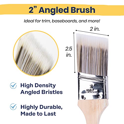 Premium Painting Tool Kit with Roller Covers, Roller Frames, Brushes and Tray for Household Painting Touch-ups, Cabinets and Crafts (11-Piece)
