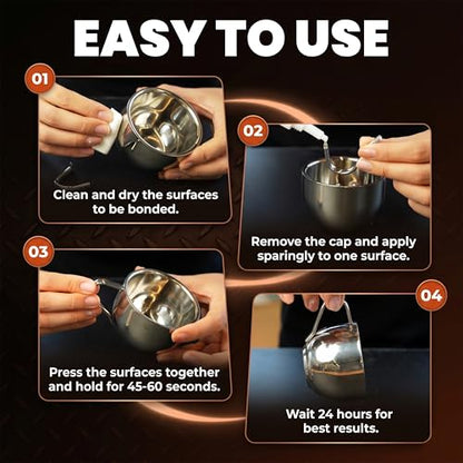 Metal Super Glue Heavy Duty 2oz Clear CA Glue for Metal Stainless Steel Aluminum Brass Jewelry, Instant Cyanoacrylate Adhesive Bonding High Strength Superglue Liquid with Precision Tip Waterproof - size: 2 Oz, style: Metal