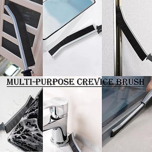 Cleaning Brush, 9 Pcs Hard Bristle Crevice Cleaning Brush Set for Kitchen Bathroom Toilet Grout Bottle Gap Window Tracks, Multifunctional Home Essentials Scrub Cleaning Tools - color: 01. Black(9p)