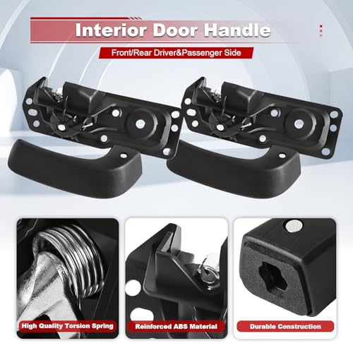 FAERSI 2pcs Interior Door Handle Kit,Compatible with 2007-2014 Chevy Avalanche Silverado Suburban Tahoe,GMC Sierra Yukon,Cadillac Escalade,Replaces OE# 20833602, 20833606 - color: Driver Side & Passenger Side