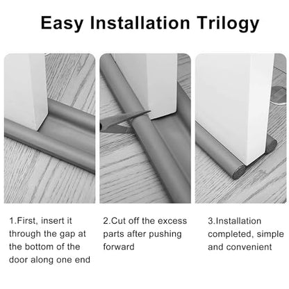 Door Draft Stopper, Under Door Noise Blocker, Sound Light Air Proof Sealer, Adjustable Soundproof Insulation Strip, Doors Draft Guard, 37.5 inch, White