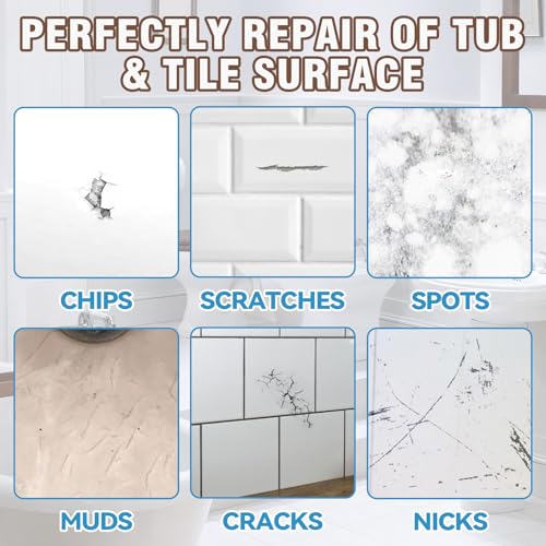 White Touch Up Paint, Furniture Cabinets Wall PaintPen, Multi-Surface Touch Up Pen, Quick-Dry White Porcelain Paint for Scratches and Spots on Dresser, Door, Floor, Appliance and Bathtub (1.5 Liters)
