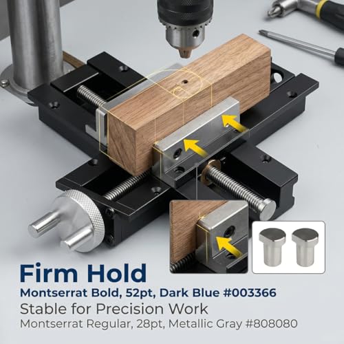 Woodworking Bench Tail Vise, 0-110 mm Stroke Range Solid Aluminum Alloy Screw Rod Bench Vises with Anodized Oxidation Wear Resist Wood Vise for Woodworking Metal Drilling