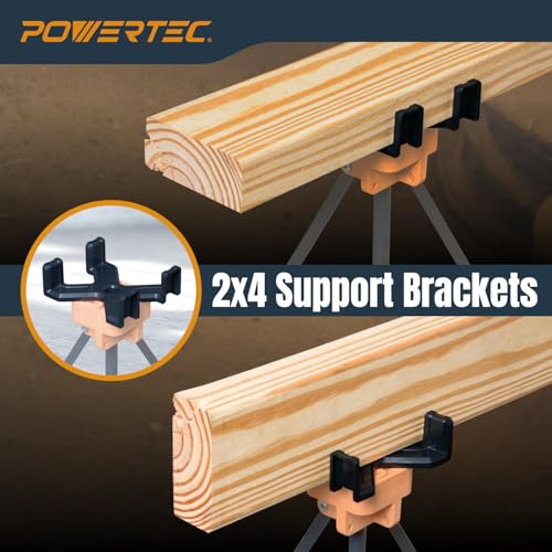 POWERTEC Arachni-Flex Portable Workbench 2x4ft Collapsible Workstand - Heavy Duty Folding Work Table Base, 2500 lbs Capacity 36 Inch Work Height, No Assembly Mobile Work Station w/Carry Strap (71926) - style: 2x4ft Base