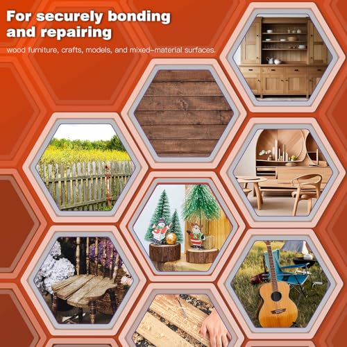 Wood Glue Strong, 30g Waterproof Wood Adhesive for Furniture Repair, Fast Drying Wood to Wood Glue for Woodworking, DIY Crafts, Oak & Hardwoods, Indoor/Outdoor Use - size: 30g*1, style: Wood Glue