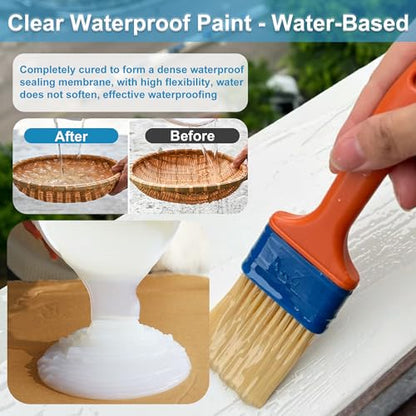 Endhokn Clear Waterproof Sealant - 35 Ounces, Indoor & Outdoor, Bathroom & Roof Coating - color: clear
