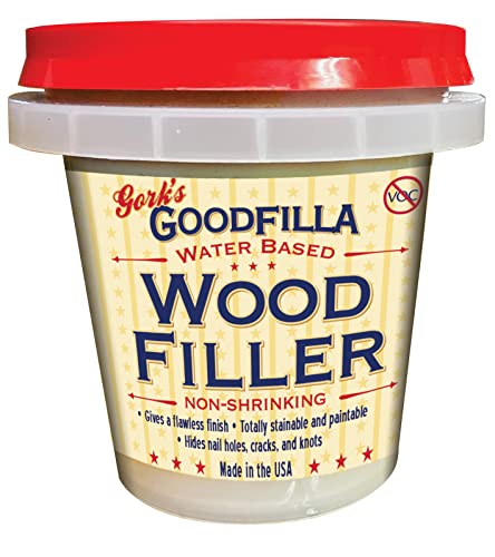 Goodfilla Walnut, 8 oz, Wood and Grain Filler, Stainable, Tintable, Sandable, Zero Waste, Non-Toxic, USA Made - color: Walnut, size: 8 oz