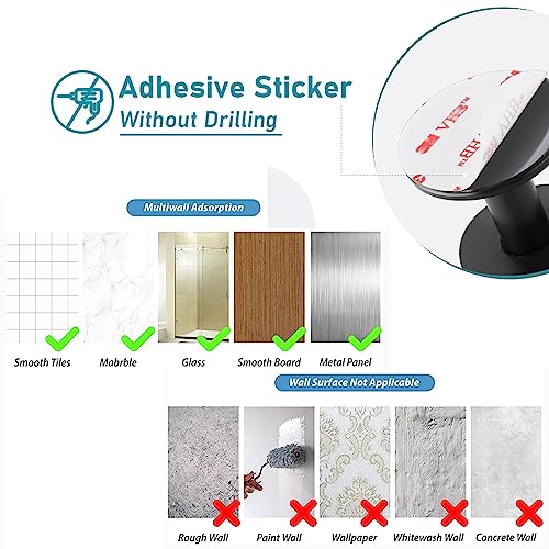2 Pcs Door Stoppers, Heavy Duty Modern Cylindrical Doorstops Without Drill, Rubber Bumper Adhesive Door Stop Wall Protector,2.36inch