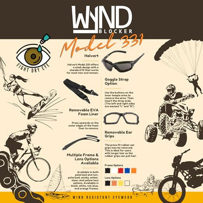 Motorcycle Riding Glasses Extreme Sports Wrap Sunglasses - color: Black | Amber