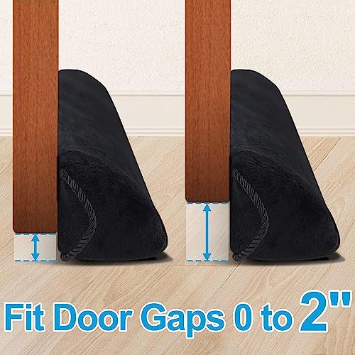 HomeProtect Under Door Draft Stopper 30 Inch Triangle Door Weather Stripping Reduce Wind/Breeze Noise Light Blocker Door Sweeps, Improved Triangle Design More Fits 0 to 3" Door Gaps Black - size: 30"
