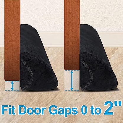 HomeProtect Under Door Draft Stopper 30 Inch Triangle Door Weather Stripping Reduce Wind/Breeze Noise Light Blocker Door Sweeps, Improved Triangle Design More Fits 0 to 3" Door Gaps Black - size: 30"