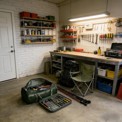 Heavy-Duty Canvas Tool Bag | Wide-Mouth Tote for Mechanics & Woodworkers | High Capacity Portable Storage for Wrenches, Screwdrivers, Pliers & More GREEN