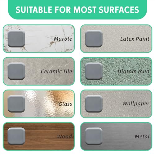 1.77'' Door stoppers wall Gray 4 Pack Silicone Door Bumpers Self-Adhesive Door Knob Guard Wall Shield Protect wall Surface for Home Office