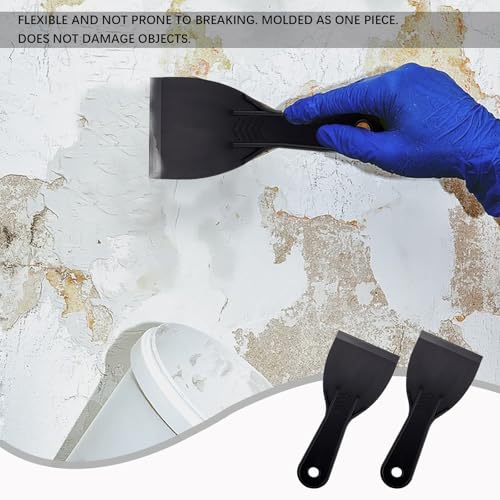 10Pcs Plastic Putty Scraper, Putty Knives for Taping Drywall Spreading Painting Wall Scratching, 3" Width 6mm Thin