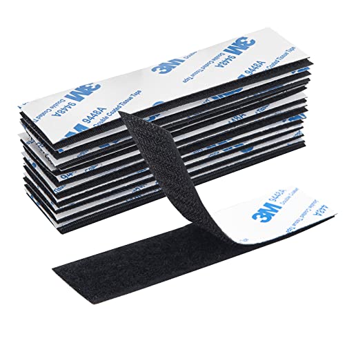 Hook and Loop Tape 1in x 4in 10 Pairs, Slef Adhesive Interlocking Strip, Mounting Tape Heavy Duty Adhesion, Picture Hanging Strips Fastener, Double Sided Carpet & Rug Fixation - size: 10pairs 1in x 4in