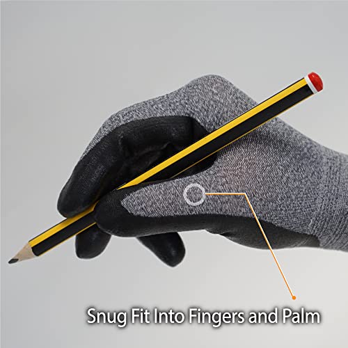 DEX FIT Grey 3 Pair Protective Gloves, X-Small - color: Grey, size: X-Small(3 Pairs)