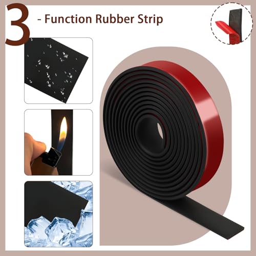 Neoprene Rubber Strips, 1" Wide X 1/16" Thick X 115" Long Adhesive Solid Rubber Strips Sheet, Rolls & Strips Gasket Strip with Adhesive Backing for Crafts, DIY, Warehouse Floor, Liner, Seal - size: 1" Wide X 1/16" Thick X 115" Long