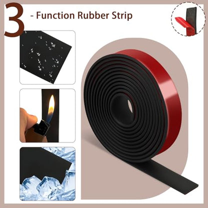 Neoprene Rubber Strips, 1" Wide X 1/16" Thick X 115" Long Adhesive Solid Rubber Strips Sheet, Rolls & Strips Gasket Strip with Adhesive Backing for Crafts, DIY, Warehouse Floor, Liner, Seal - size: 1" Wide X 1/16" Thick X 115" Long