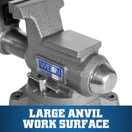 Wilton Mechanics Pro Bench Vise, 4-1/2" Jaw Width, 4" Jaw Opening, 3-1/2" Throat (Model 845M) - size: 4-1/2 in.