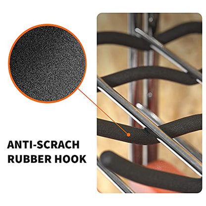 TORACK Garage Hooks Tool Organizer, 4 Pack Heavy Duty Steel 12" Wave Hooks, Wall Mount Garage Storage Utility Hook for Car Tires, Ladder, Chairs, Power Tools, Garden Tools - size: 4-pack 12" Wave Hooks